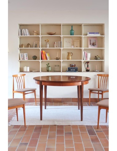 Grande table ronde extensible scandinave Les êtres humains sont 