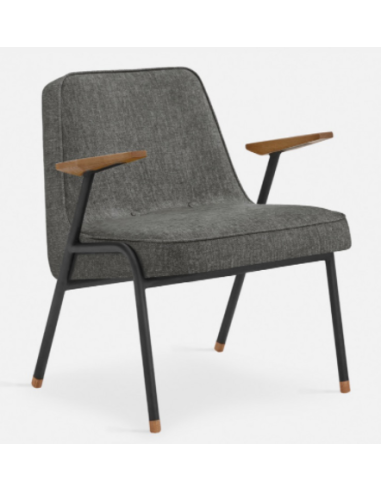 Fauteuil d'inspiration année 70 en chêne et métal de 366 CONCEPT Venez découvrir notre 