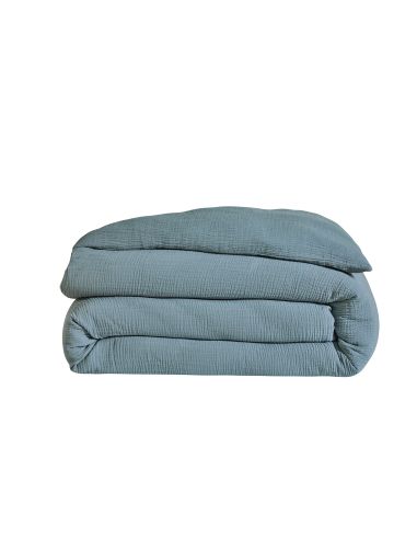 Housse de couette Cosy Brume - Double gaze de coton Véritable concentré