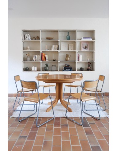 6 chaises de cantine soldes