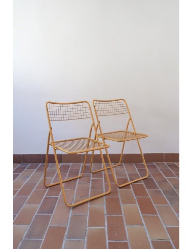 Paire de chaises TED NET jaunes Niels Gammelgaard - IKEA Venez acheter